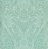 A-Street Prints Maris Flock Damask Mint Wallpaper