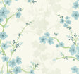 A-Street Prints Nicolette Light Blue Floral Trail Wallpaper