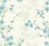 A-Street Prints Nicolette Light Blue Floral Trail Wallpaper