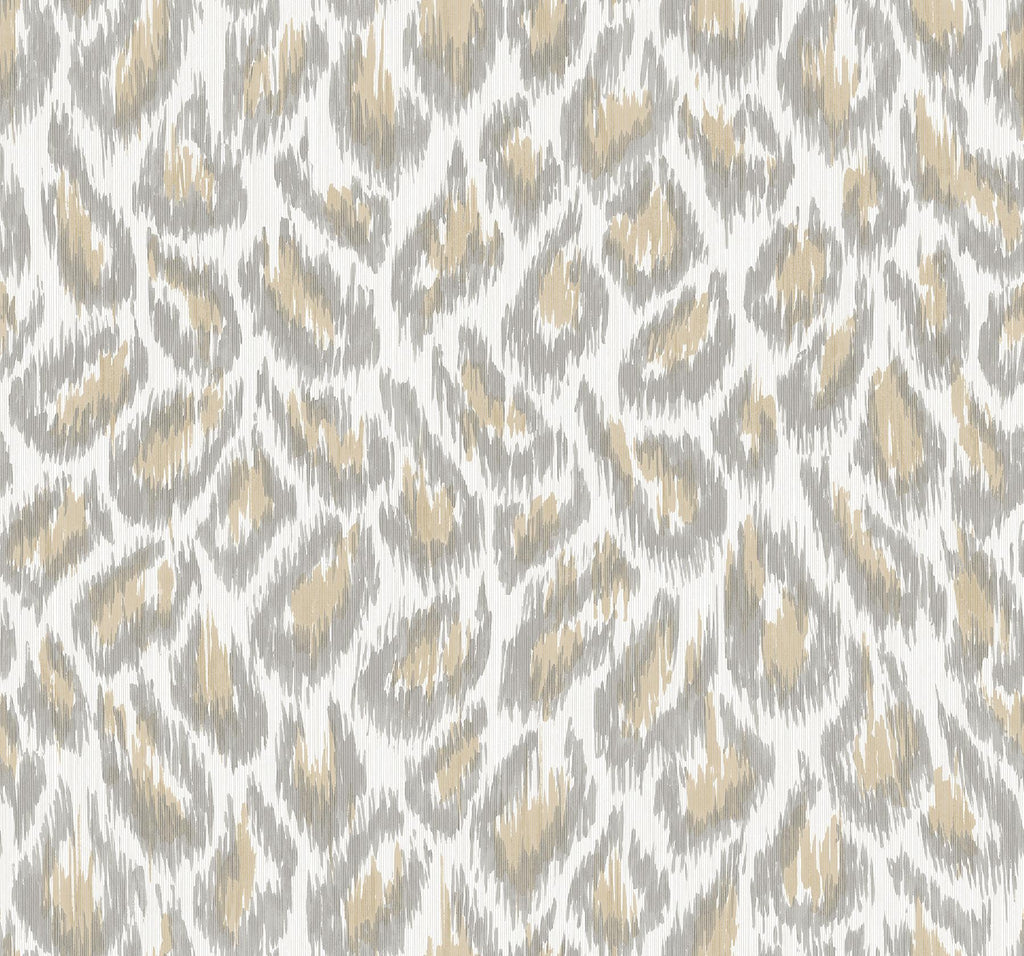 A-Street Prints Electra Leopard Spot String Wheat Wallpaper