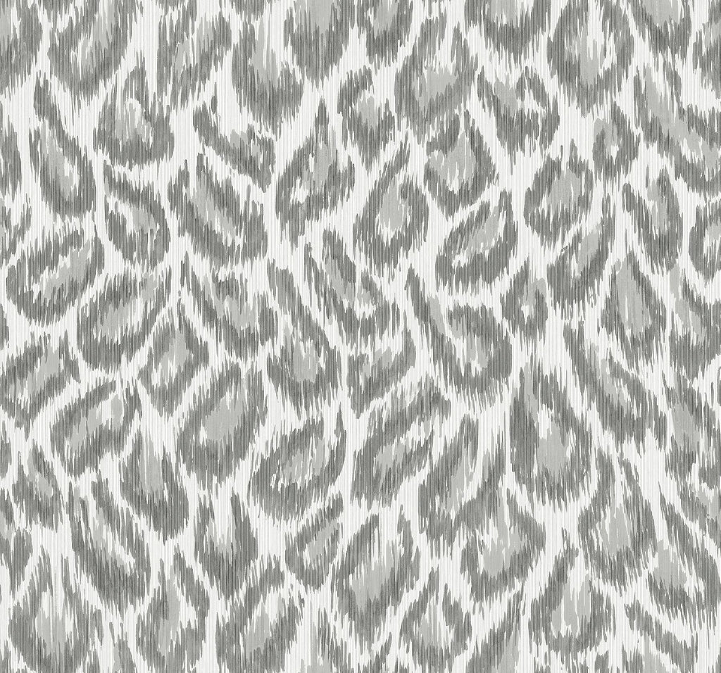 A-Street Prints Electra Leopard Spot String Grey Wallpaper