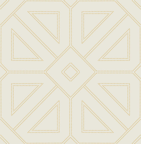 A-Street Prints Voltaire Gold Beaded Geometric Wallpaper
