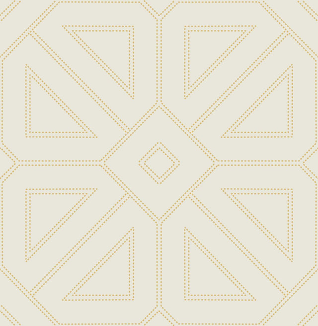 A-Street Prints Voltaire Gold Beaded Geometric Wallpaper
