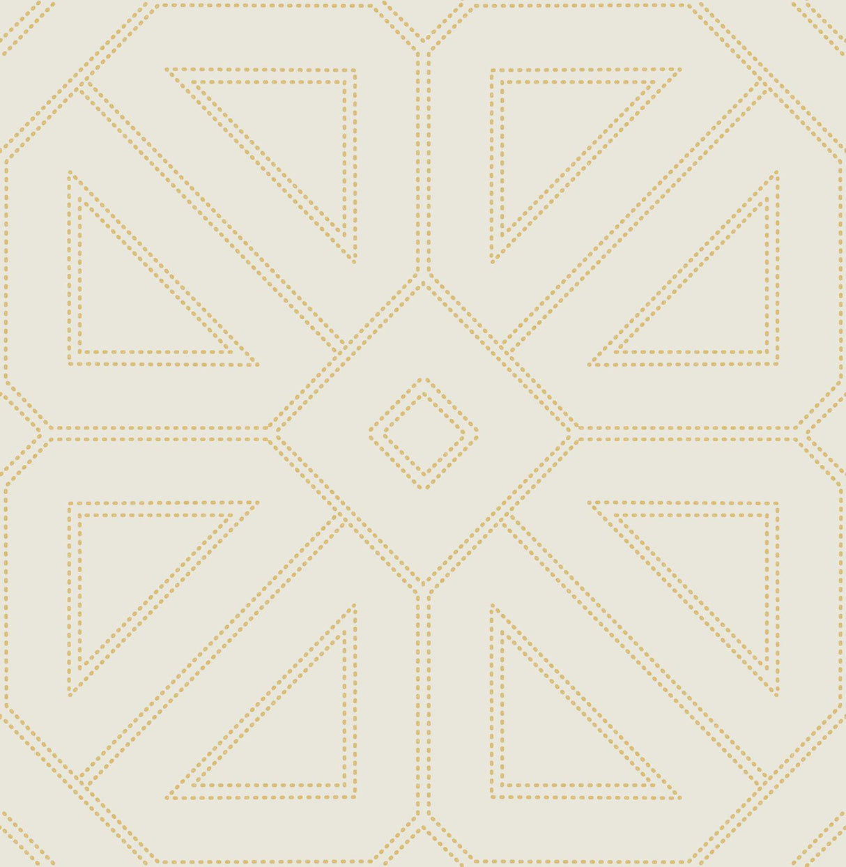 A-Street Prints Voltaire Beaded Geometric Gold Wallpaper