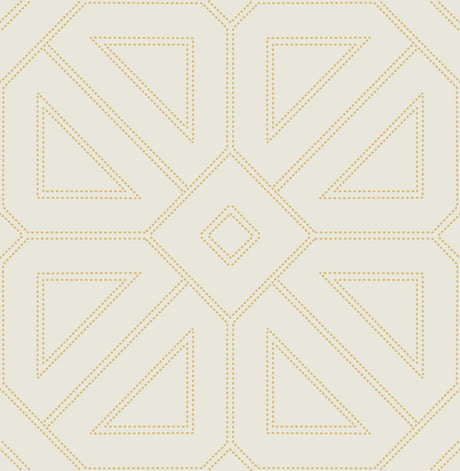 A-Street Prints Voltaire Beaded Geometric Gold Wallpaper