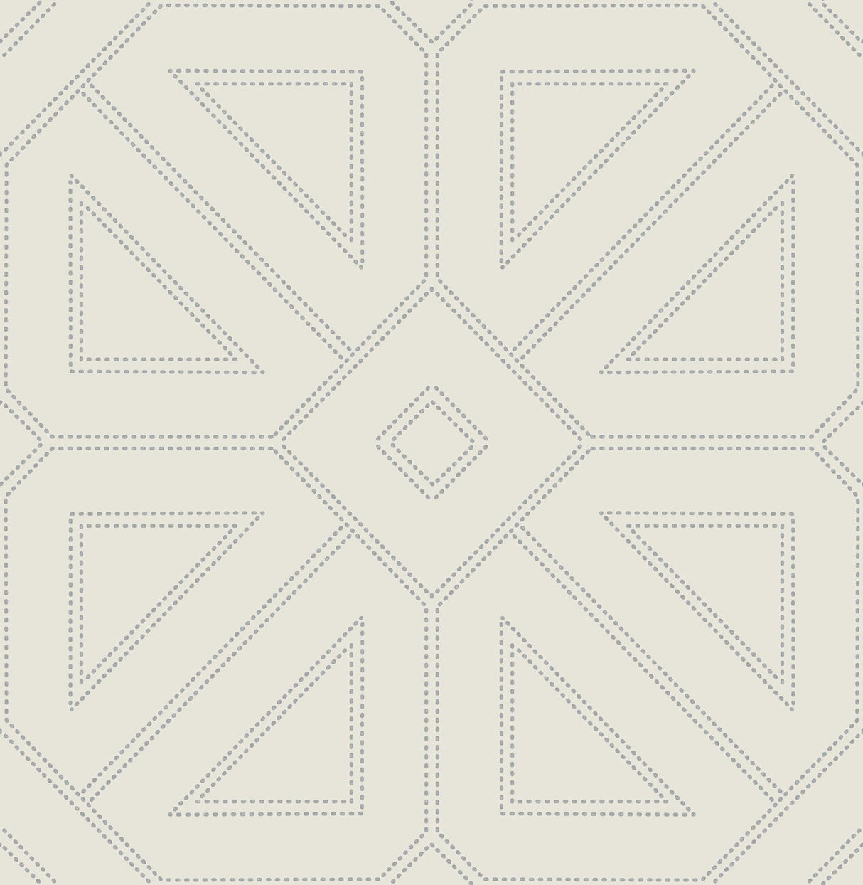 A-Street Prints Voltaire Beaded Geometric Grey Wallpaper