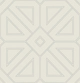 A-Street Prints Voltaire Beaded Geometric Grey Wallpaper