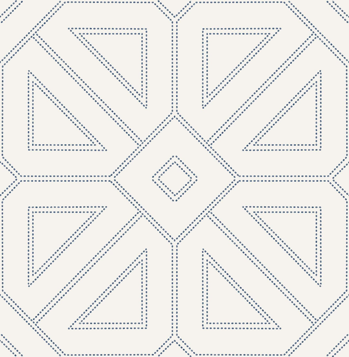 A-Street Prints Voltaire Indigo Beaded Geometric Wallpaper