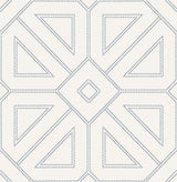 A-Street Prints Voltaire Indigo Beaded Geometric Wallpaper