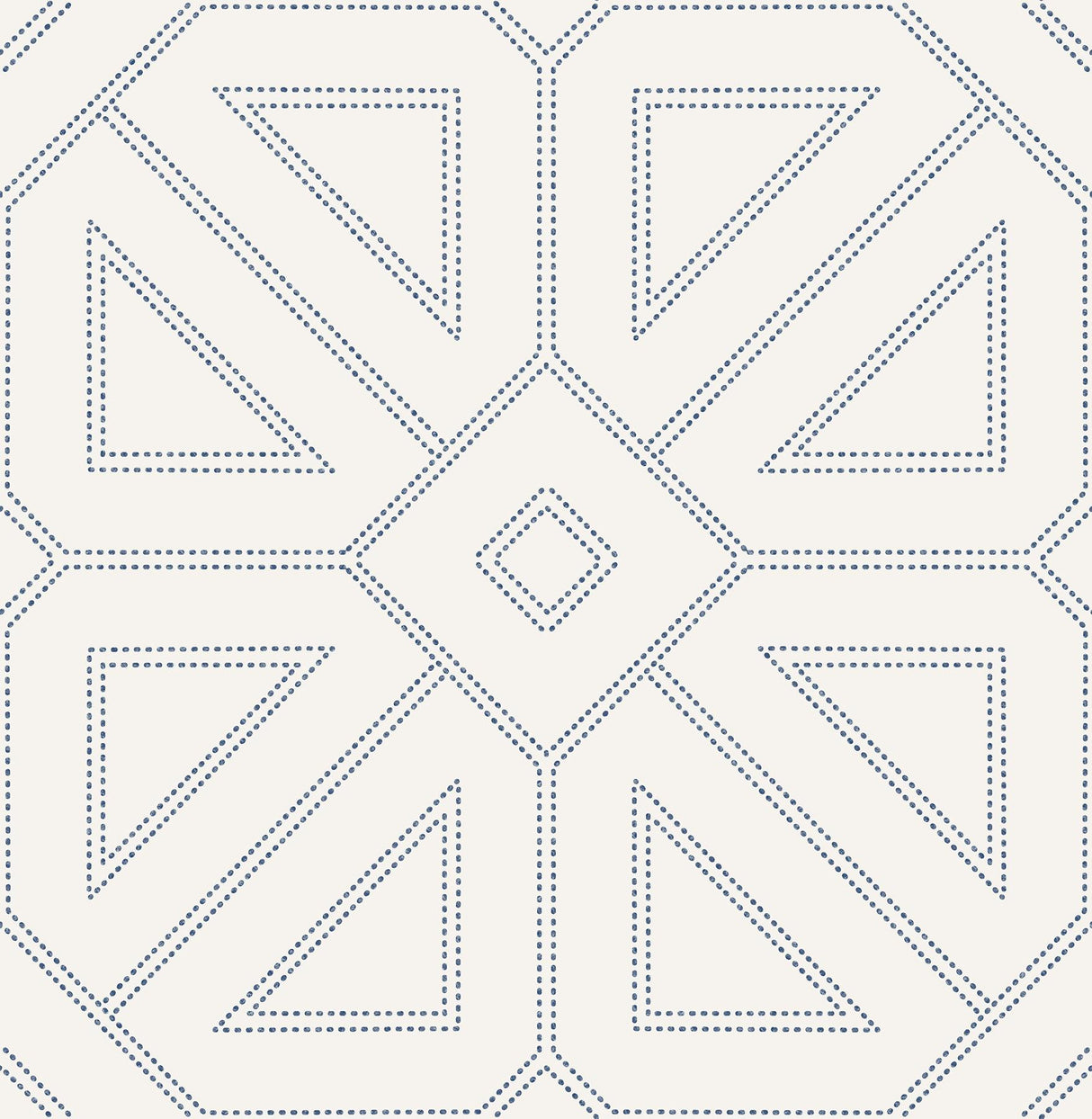 A-Street Prints Voltaire Beaded Geometric Indigo Wallpaper