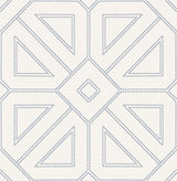 A-Street Prints Voltaire Beaded Geometric Indigo Wallpaper