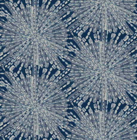Brewster Home Fashions Navy Sunburst Peel & Stick Wallpaper