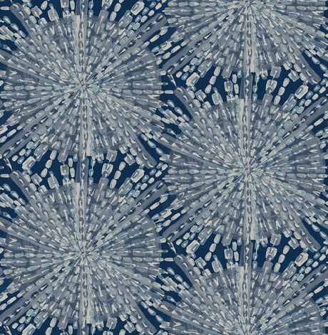 Brewster Home Fashions Sunburst Peel & Stick Navy Wallpaper