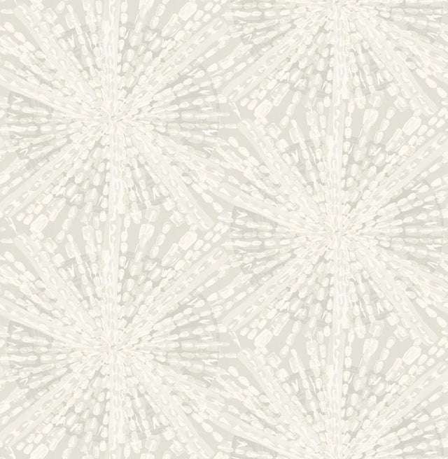 Brewster Home Fashions Silver Sunburst Peel & Stick Wallpaper