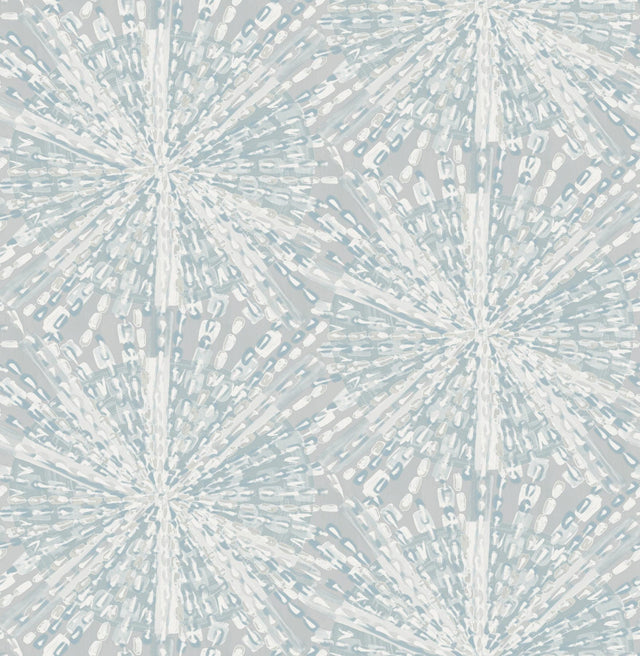 Brewster Home Fashions Grey Blue Sunburst Peel & Stick Wallpaper