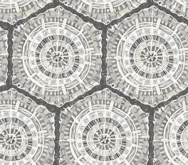 Brewster Home Fashions Charcoal Harmony Peel & Stick Wallpaper