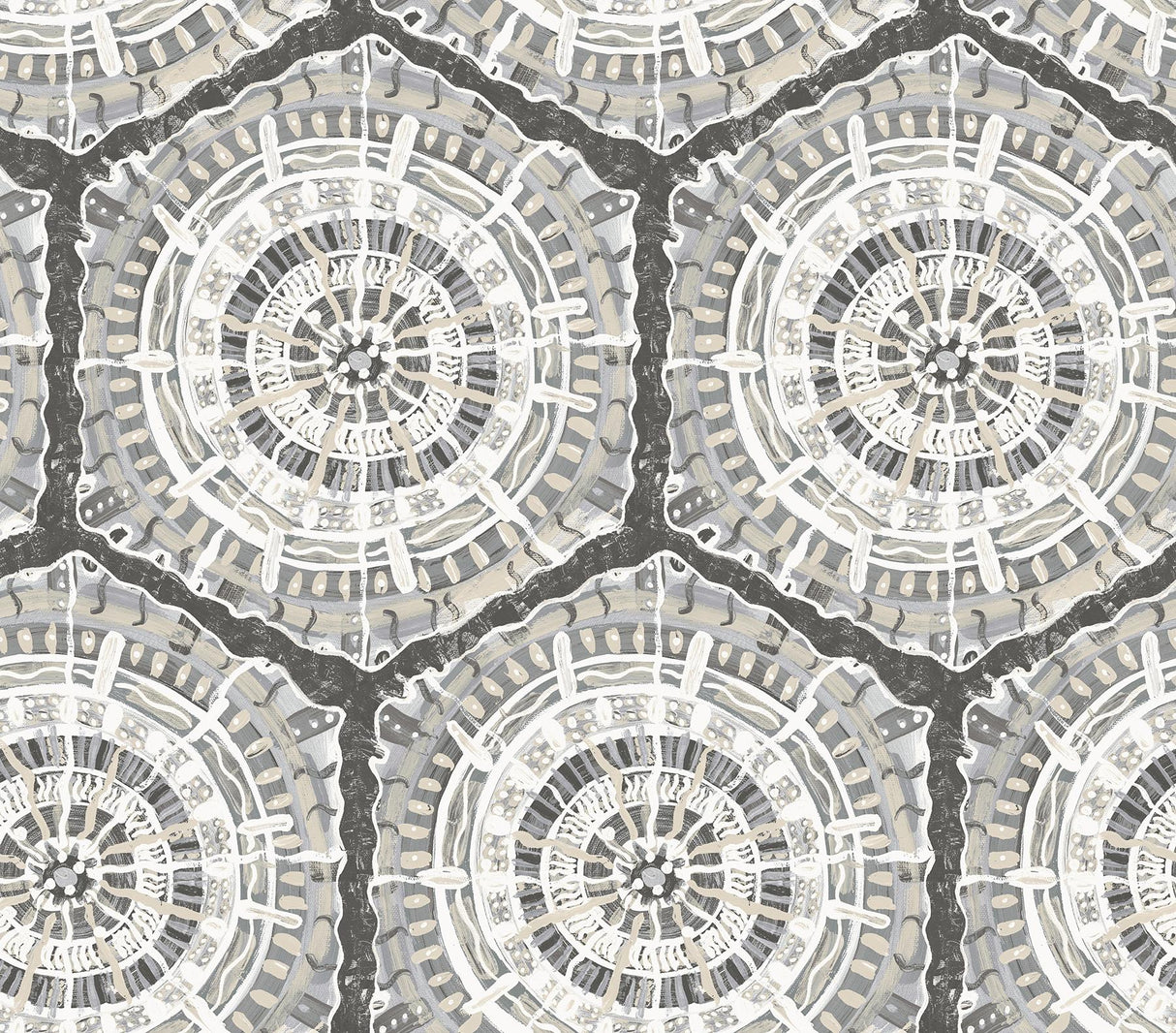 Brewster Home Fashions Harmony Peel & Stick Charcoal Wallpaper