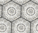 Brewster Home Fashions Harmony Peel & Stick Charcoal Wallpaper