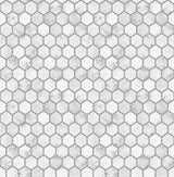 Seabrook Marble Hexagon Carrara & Argos Grey Wallpaper