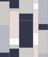 Seabrook De Stijl Geometric Blue Wallpaper