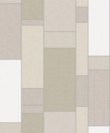 Seabrook De Stijl Geometric Soft Sage & Metallic Silver Wallpaper