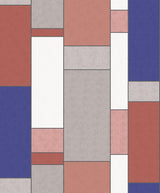 Seabrook De Stijl Geometric Cobalt & Red Brick Wallpaper