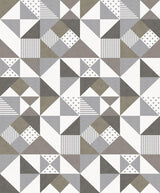Seabrook Lozenge Geometric Silver & Antique Bronze Wallpaper