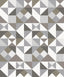 Seabrook Lozenge Geometric Silver & Antique Bronze Wallpaper