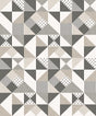 Seabrook Lozenge Geometric Hammered Steel & Pavestone Wallpaper