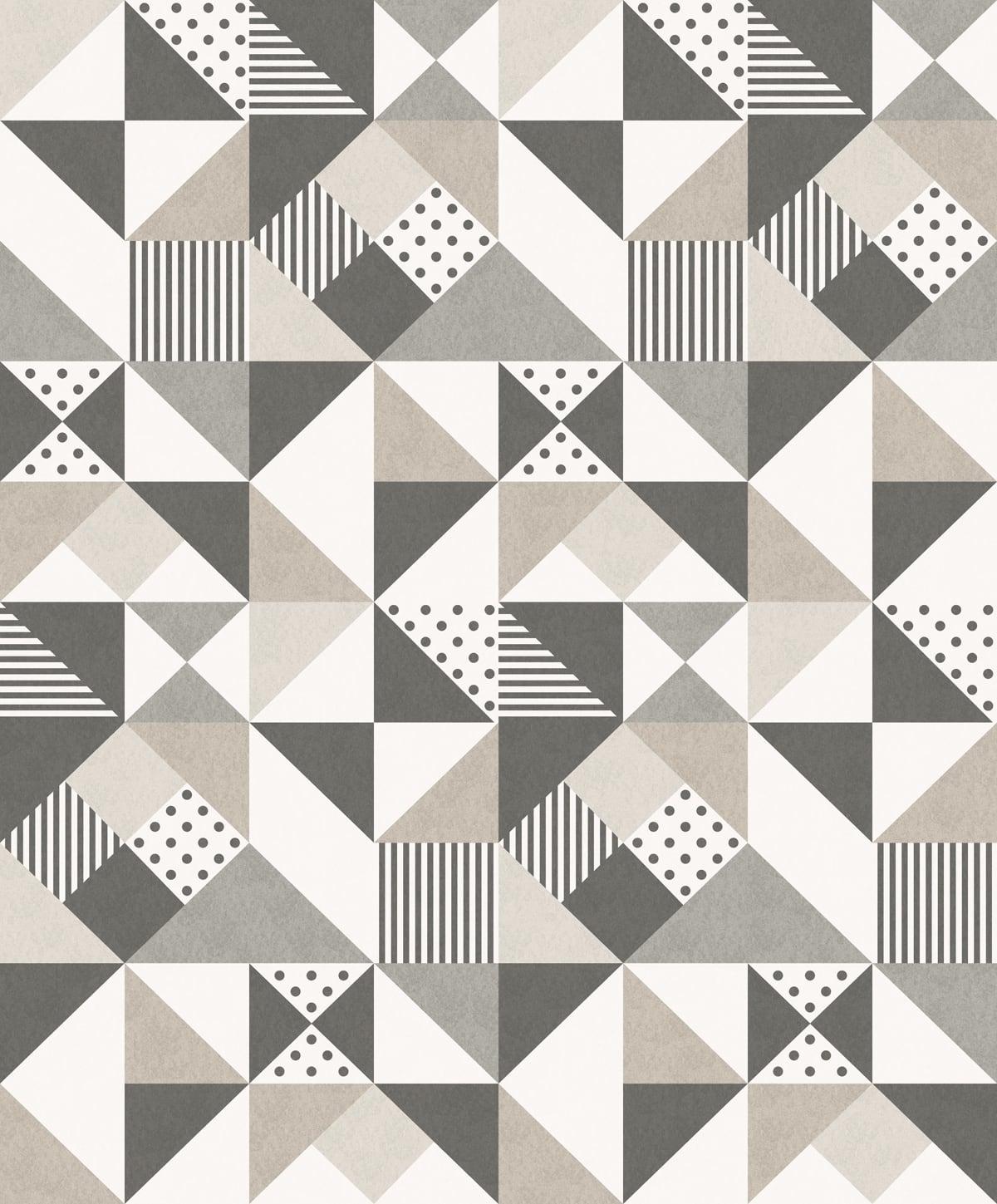 Seabrook Lozenge Geometric Grey Wallpaper