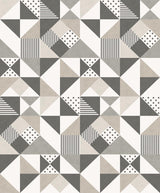 Seabrook Lozenge Geometric Grey Wallpaper