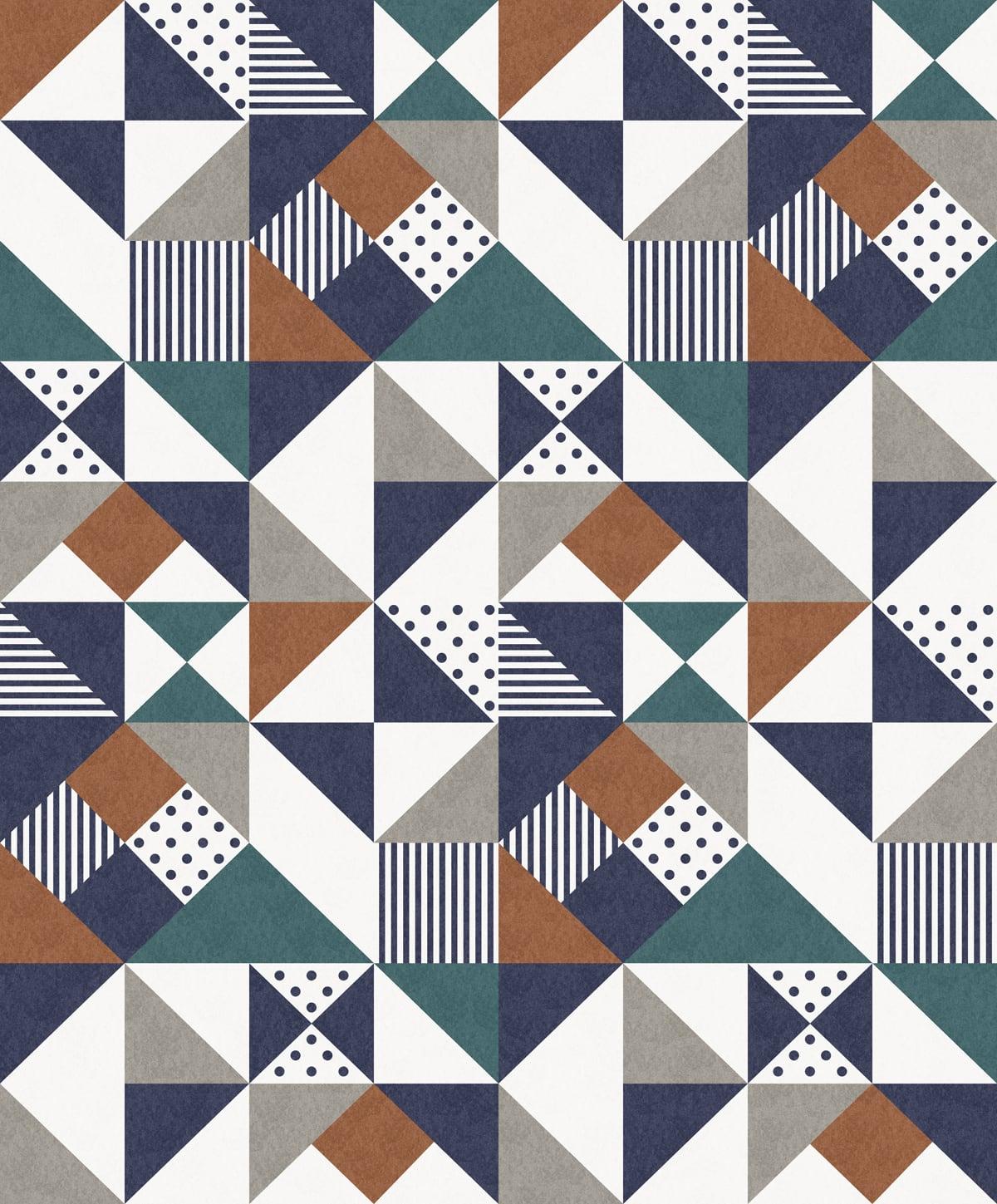 Seabrook Lozenge Geometric Multicolored Wallpaper