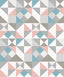 Seabrook Lozenge Geometric Metallic Silver & Perry Teal Wallpaper