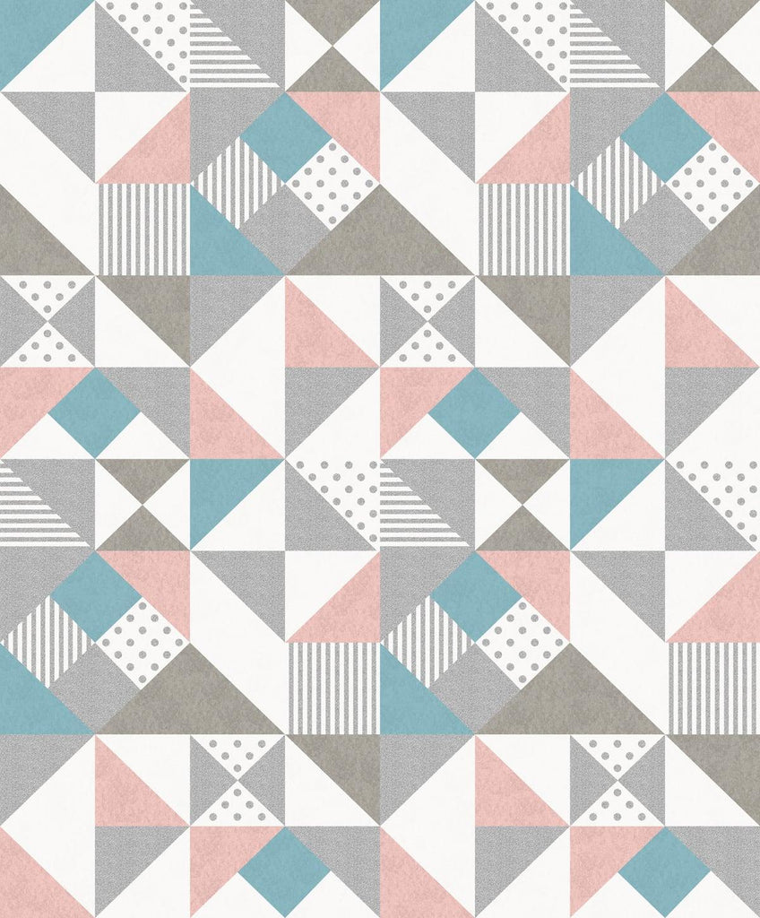 Seabrook Lozenge Geometric Multicolored Wallpaper