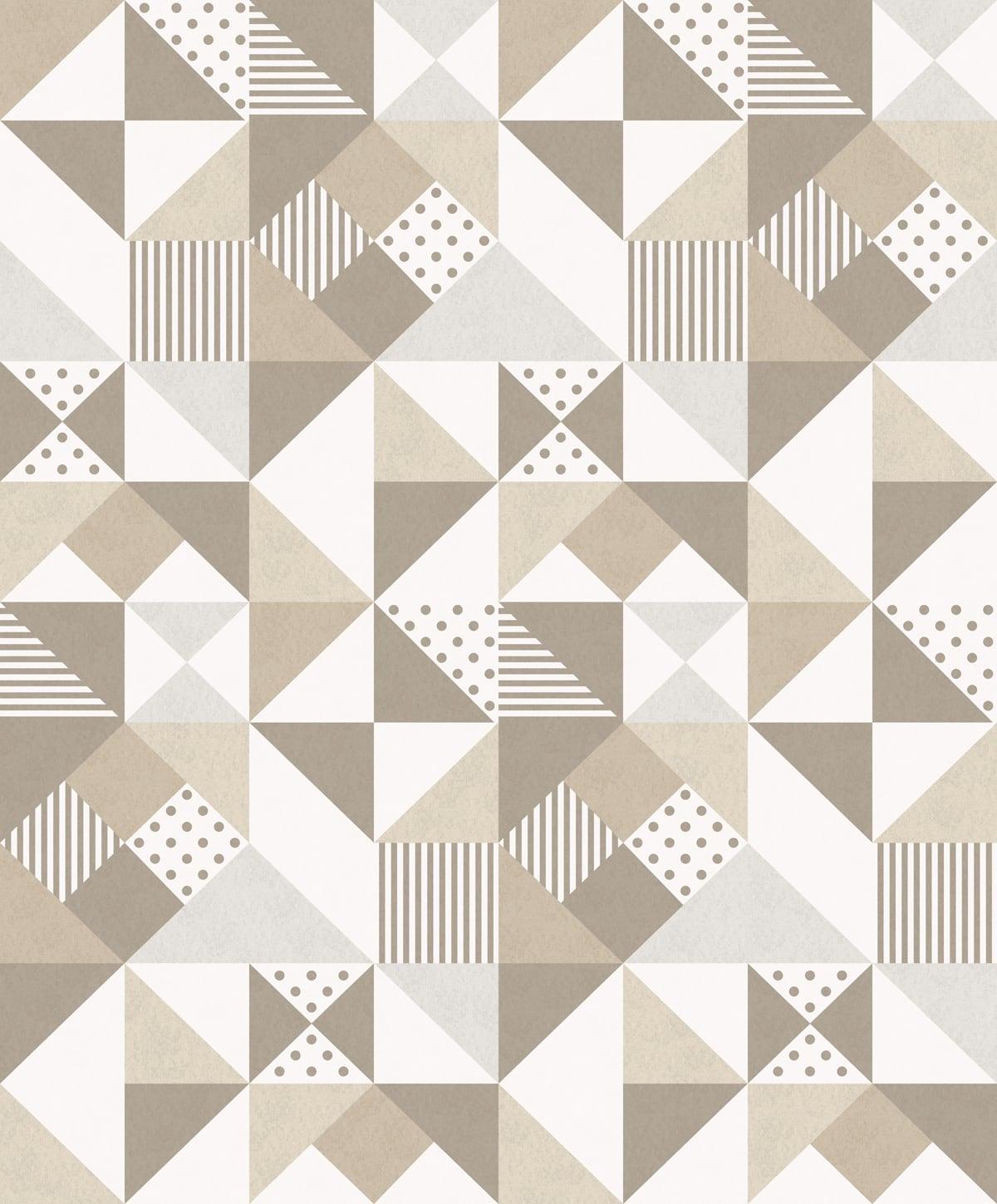 Seabrook Lozenge Geometric Beige Wallpaper