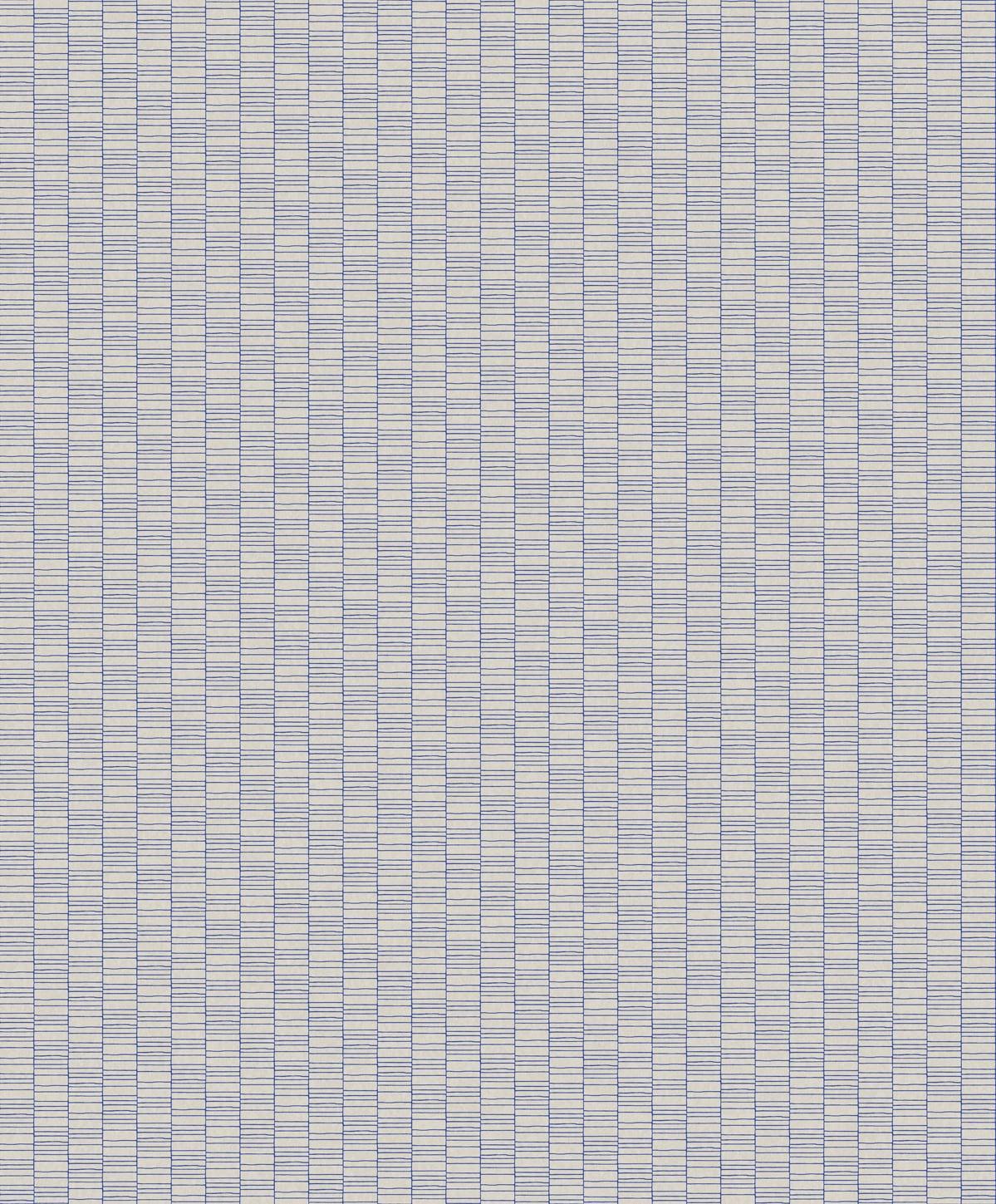 Seabrook Deco Spliced Stripe Ivory & Cobalt Wallpaper