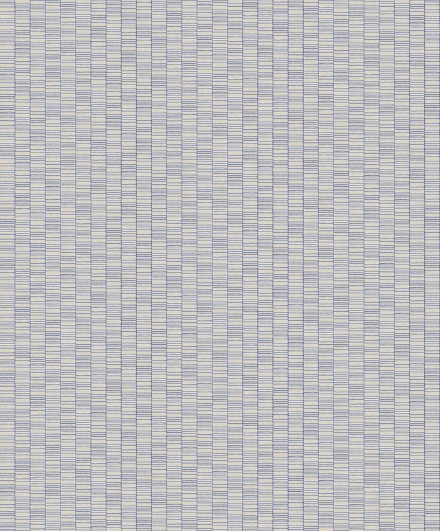 Seabrook Deco Spliced Stripe Ivory & Cobalt Wallpaper