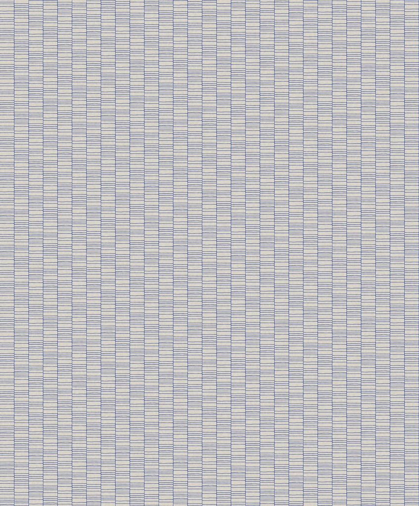 Seabrook Deco Spliced Stripe Blue Wallpaper