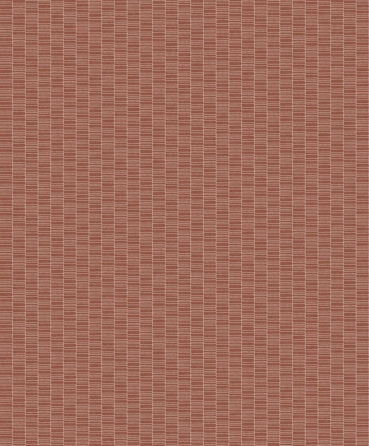 Seabrook Deco Spliced Stripe Red Wallpaper