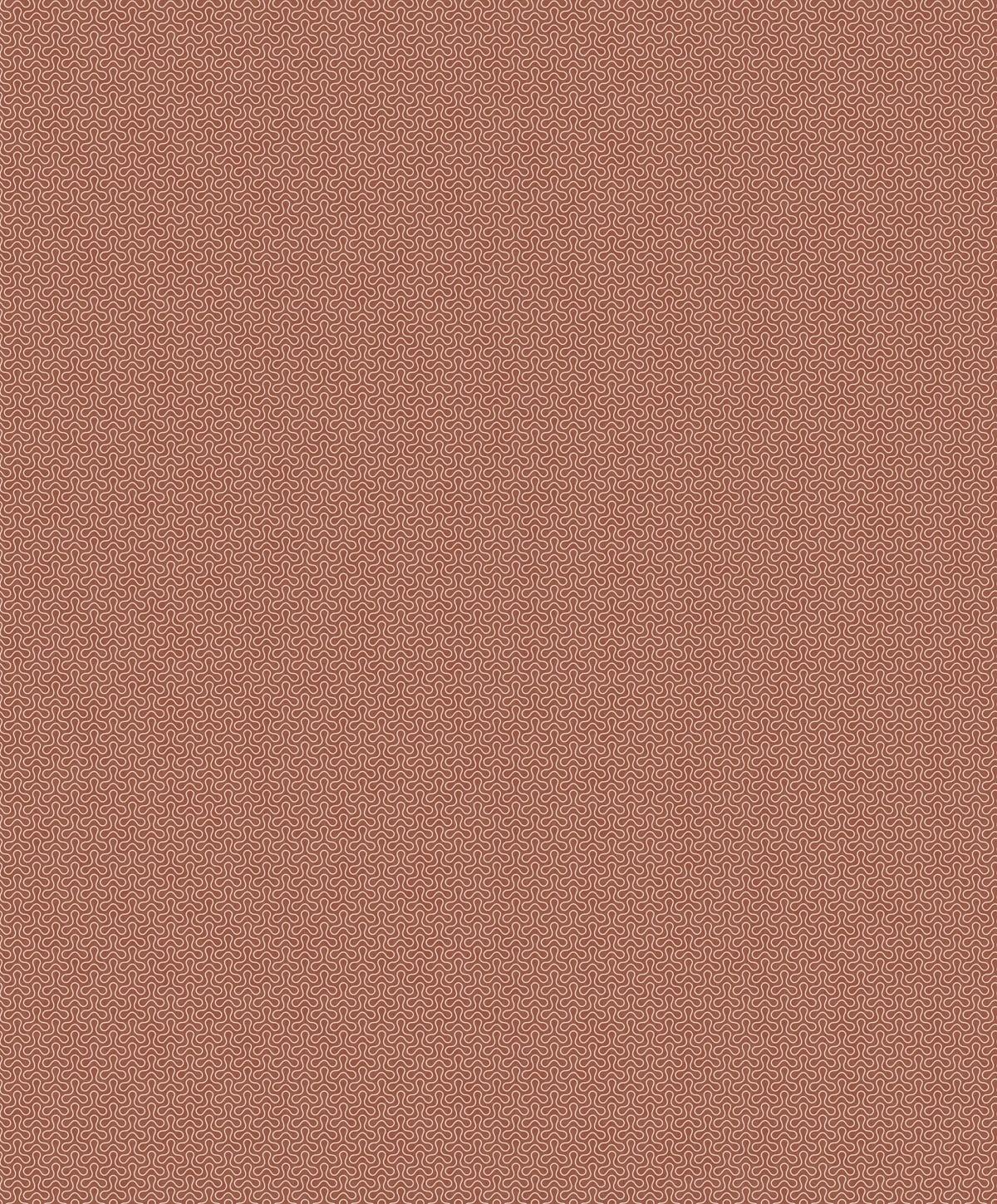 Seabrook Spiro Geometric Terra Cotta Wallpaper