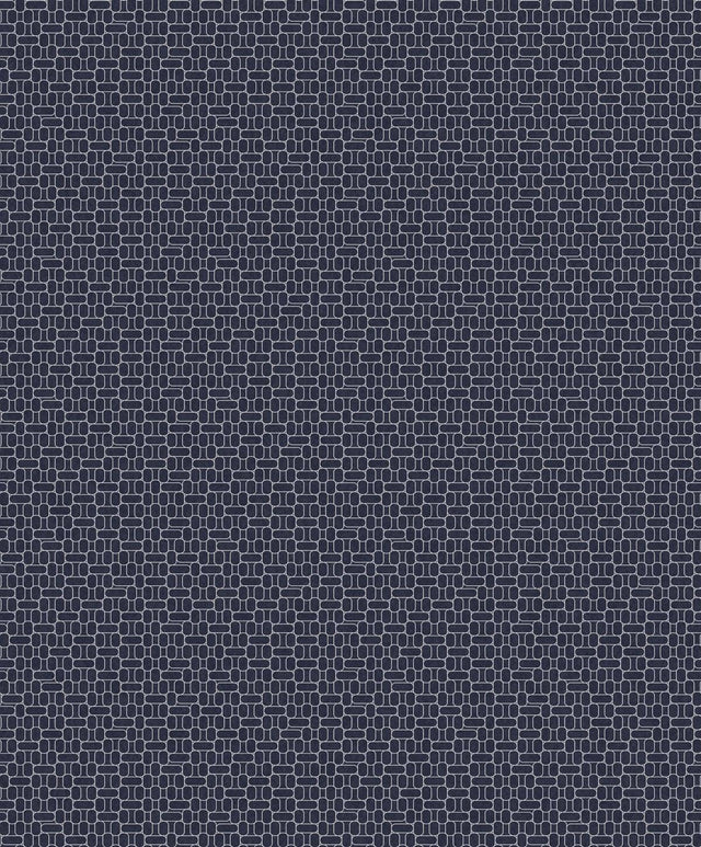 Seabrook Capsule Geometric Denim Blue & Metallic Silver Wallpaper