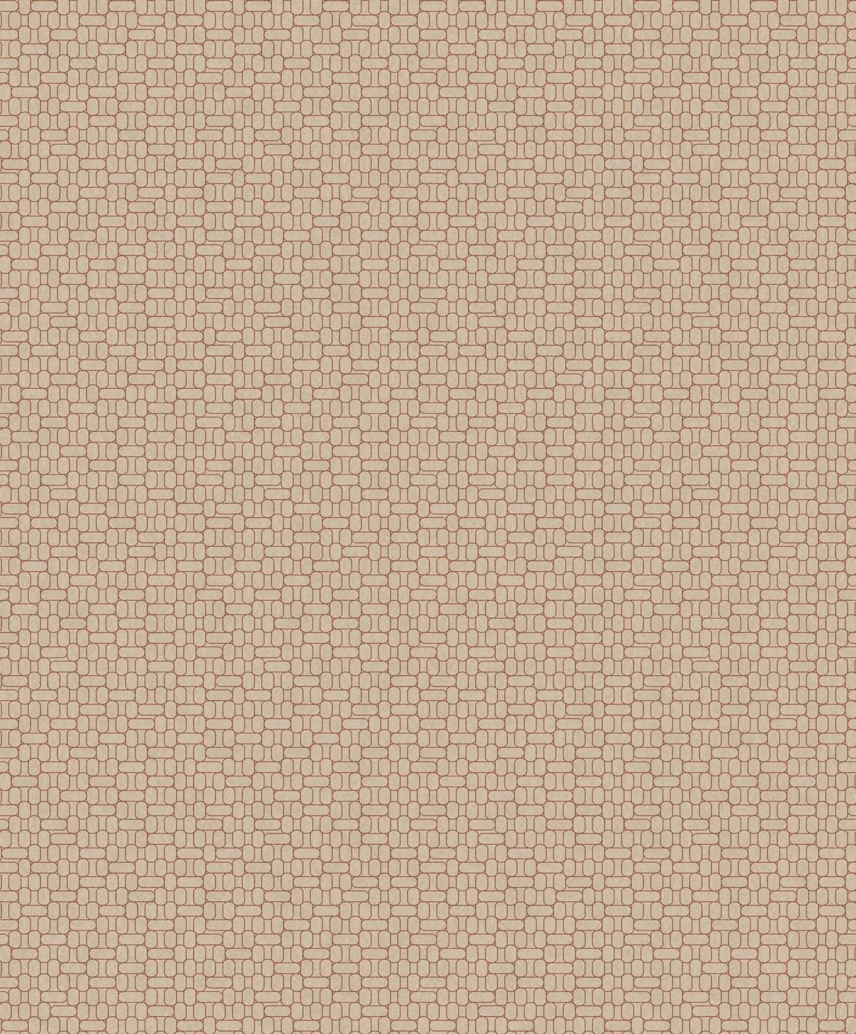 Seabrook Capsule Geometric Ivory & Terra Cotta Wallpaper