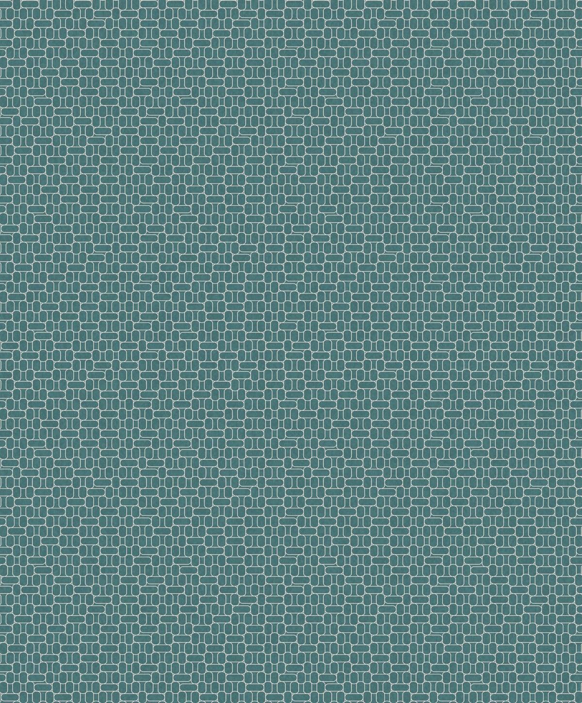 Seabrook Capsule Geometric Perry Teal Wallpaper