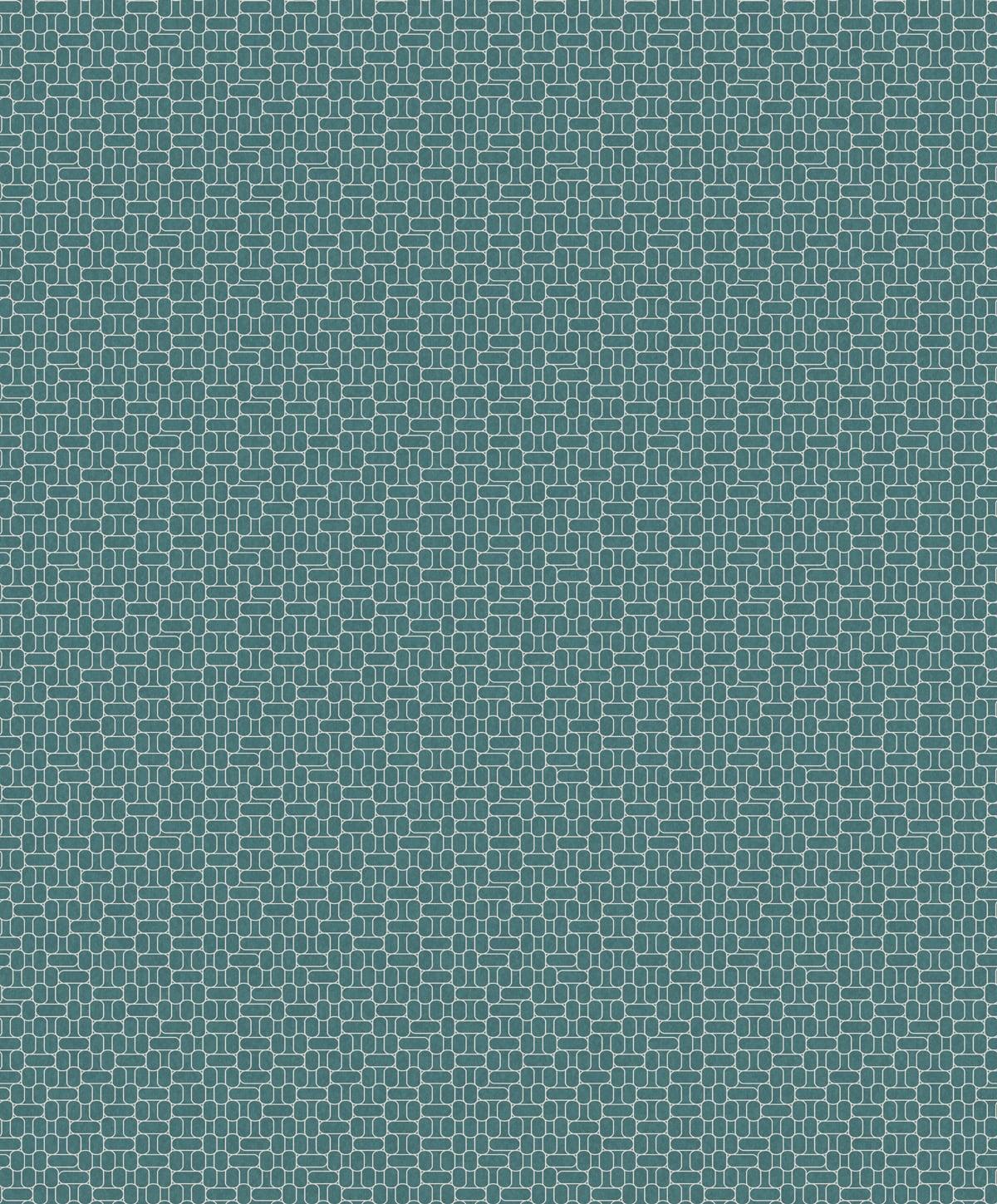 Seabrook Capsule Geometric Teal Wallpaper