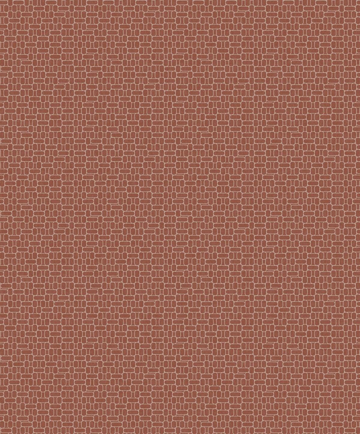Seabrook Capsule Geometric Terra Cotta Wallpaper