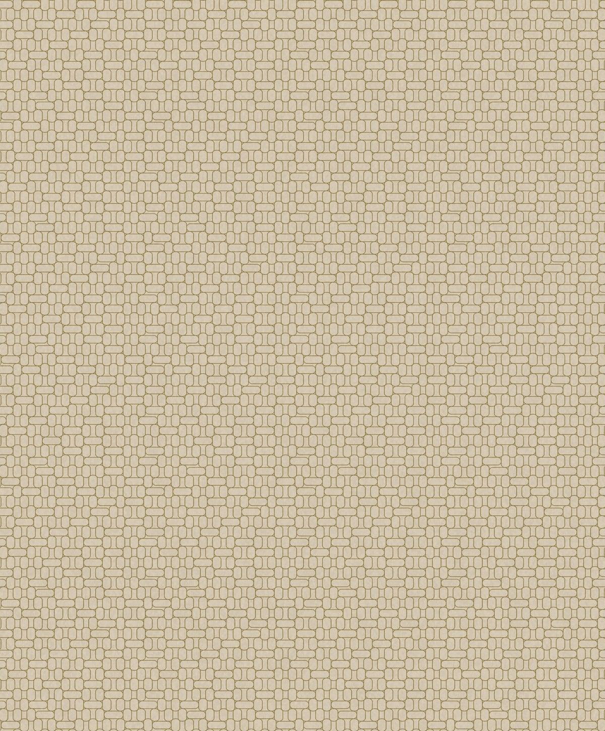 Seabrook Capsule Geometric Metallic Gold & Parchment Wallpaper