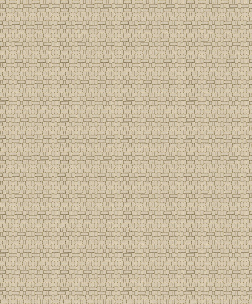 Seabrook Capsule Geometric Metallic Gold & Parchment Wallpaper