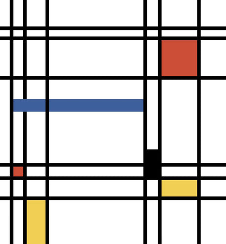 Seabrook De Stijl Mural Multicolored Mural