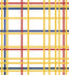 Seabrook Mondrian Grid Mural Multicolored Mural