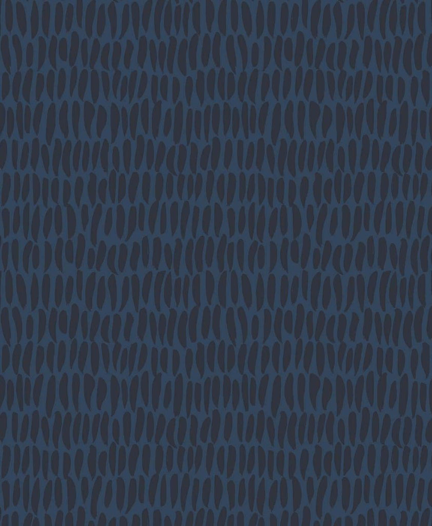 Seabrook Brushwork Blue Wallpaper
